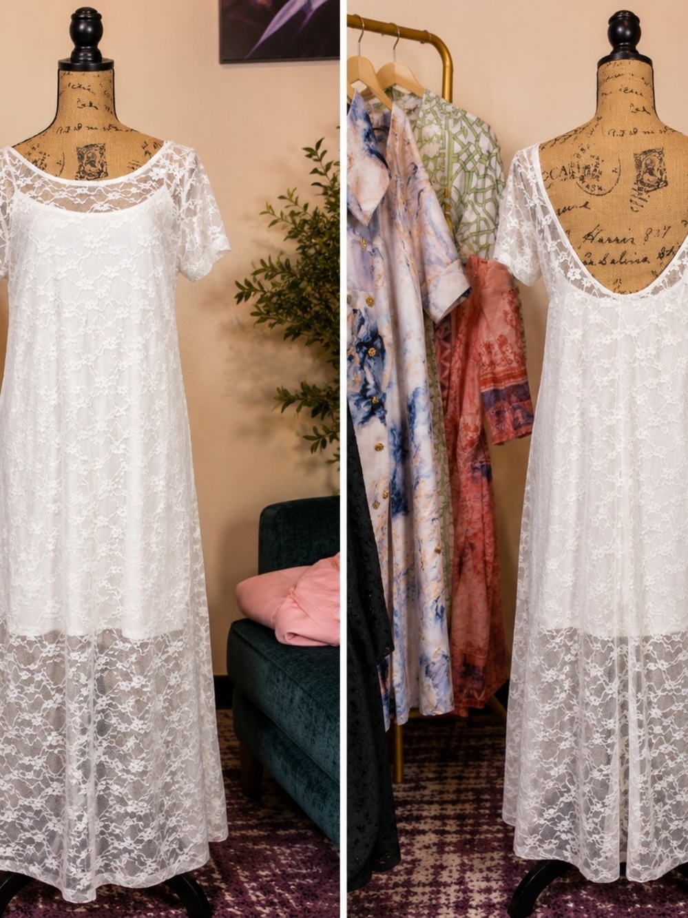 White Lace Maxi Dress